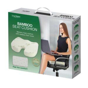 Bamboo Memory Foam Pressure Relief Seat Cushion